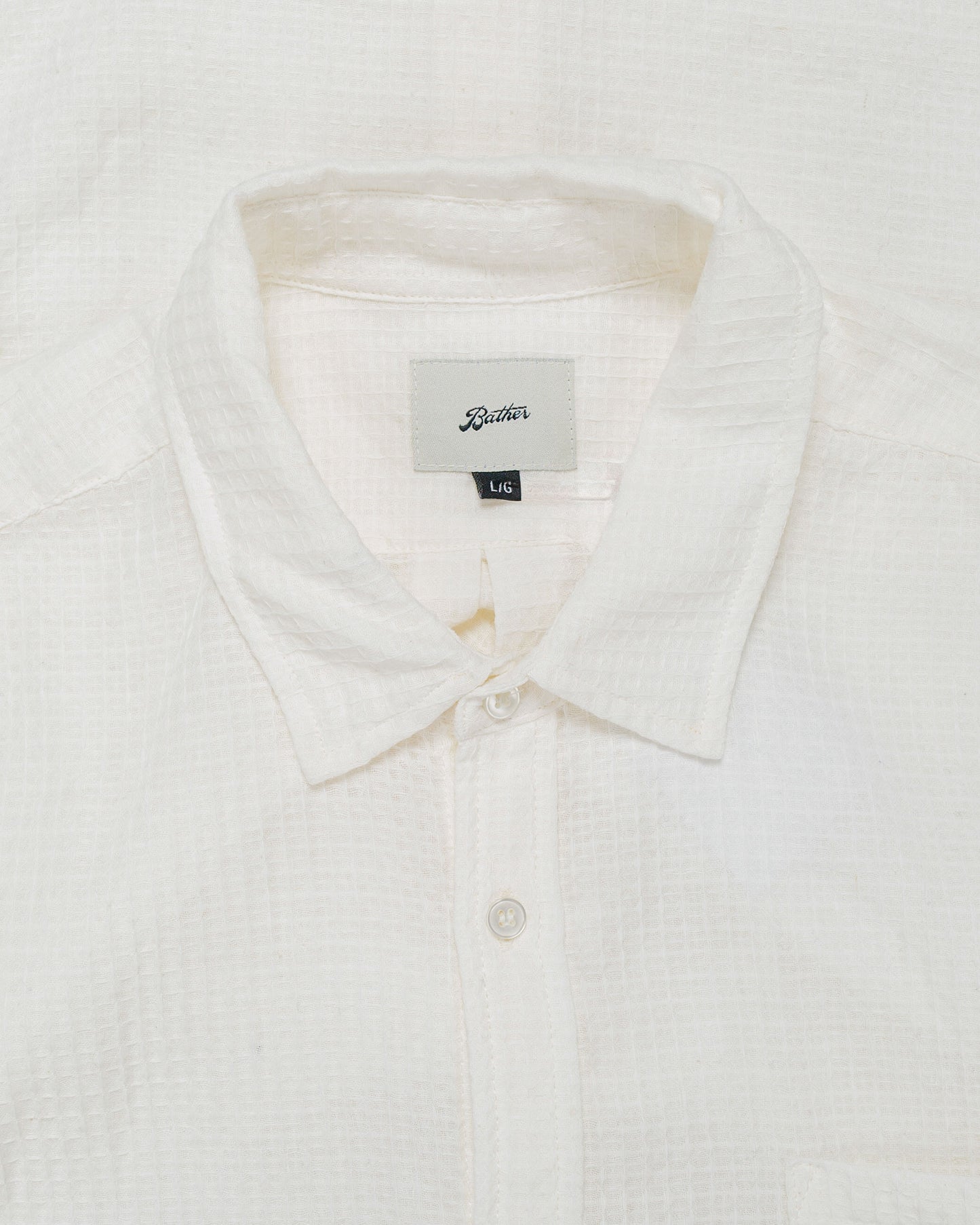 Bather White Waffle Leisure Shirt