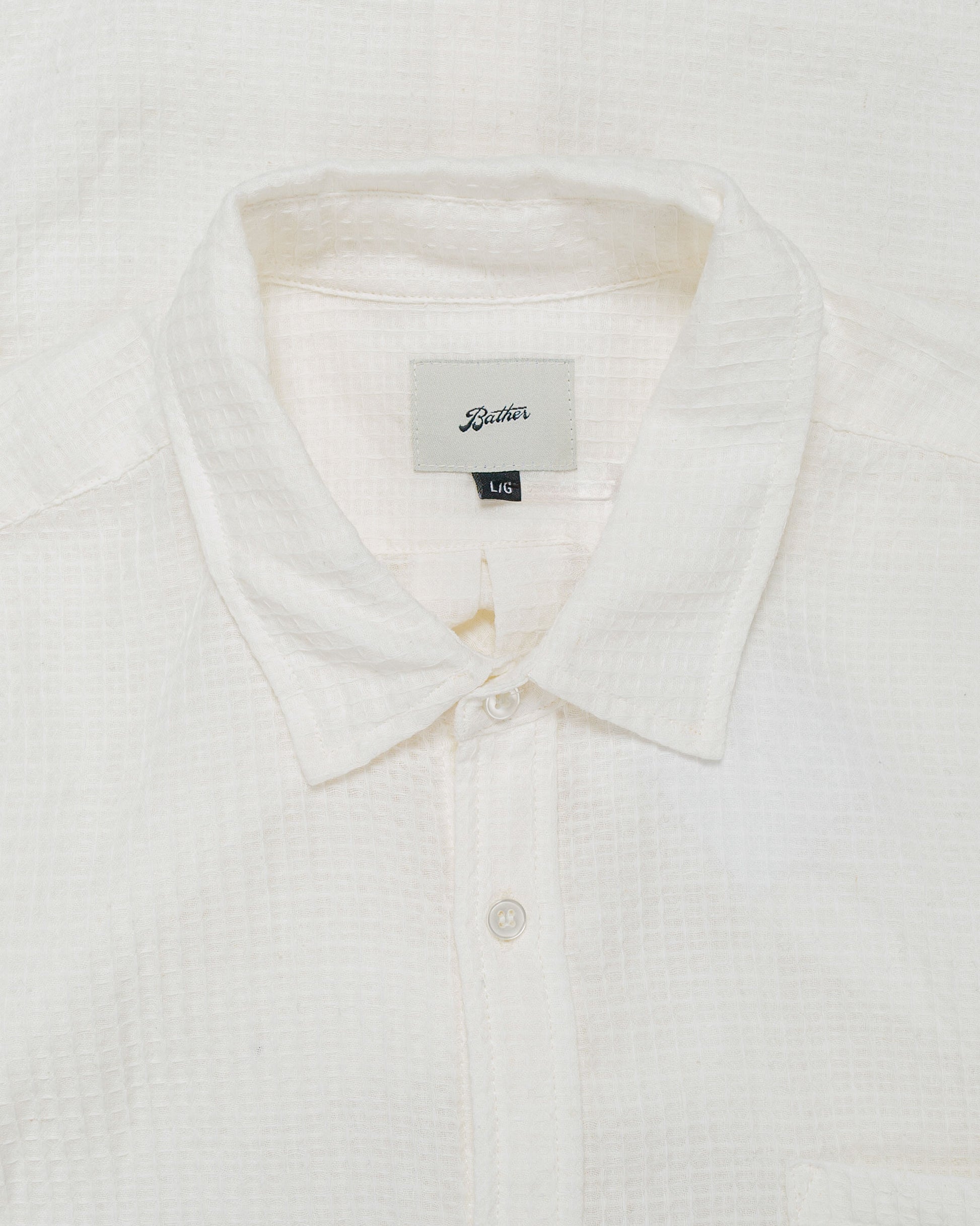 Bather White Waffle Leisure Shirt