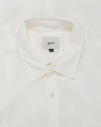 Bather White Waffle Leisure Shirt