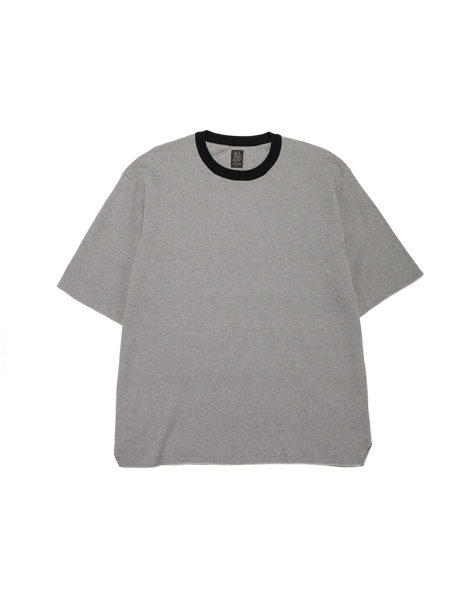 lost & found Batoner Batoner 32G Smooth Knit T-Shirt Ivory/Black