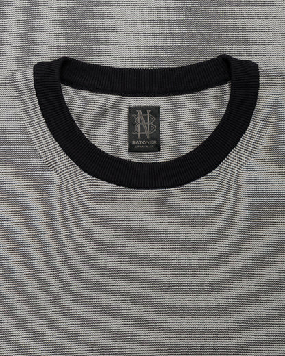 lost & found Batoner Batoner 32G Smooth Knit T-Shirt Ivory/Black
