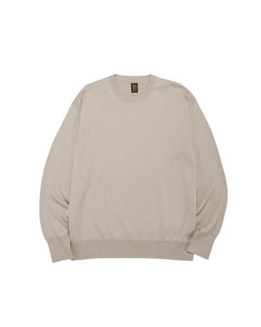 lost & found Batoner Batoner Caribbean Sea Island Cotton Crew Neck Greige