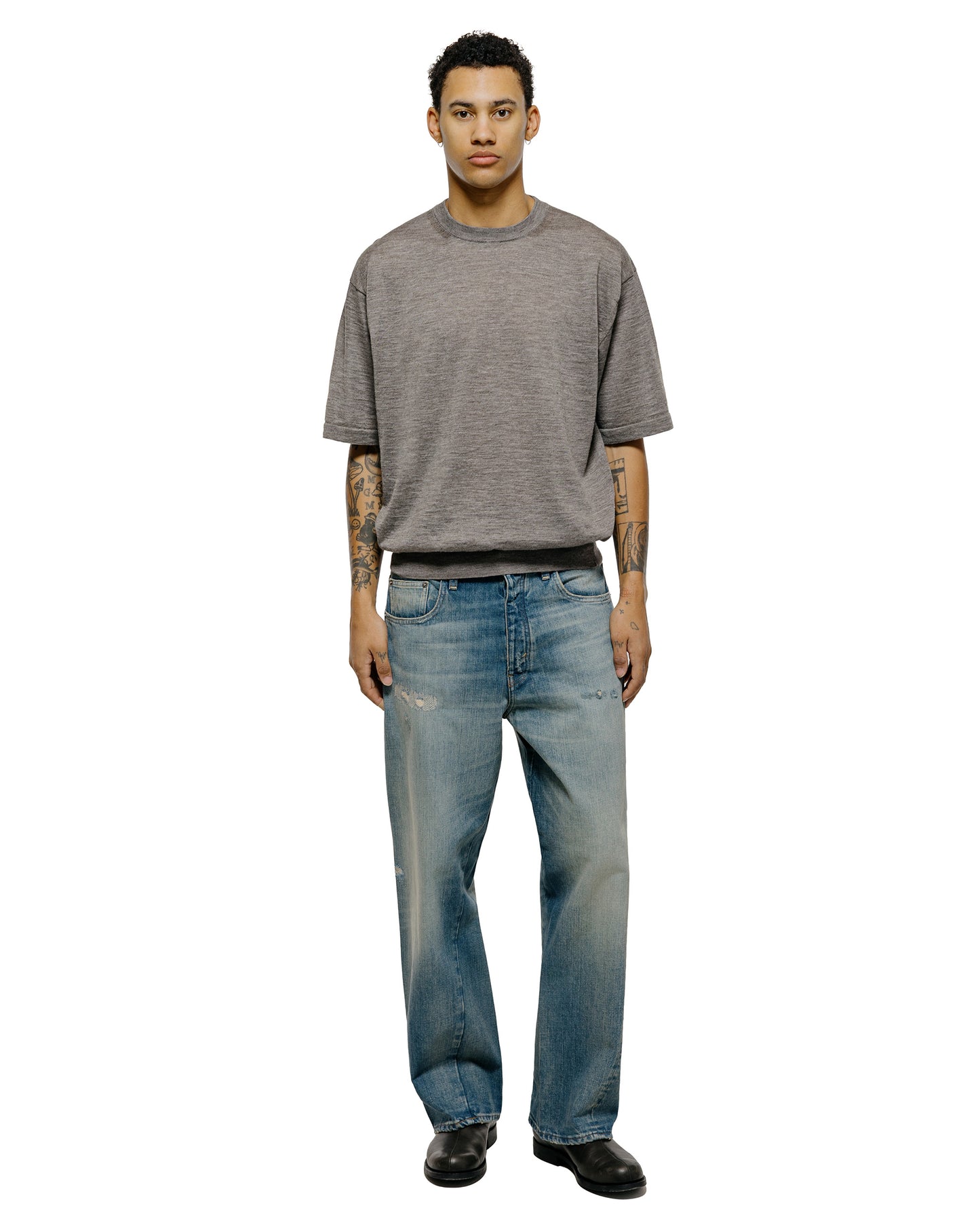 lost & found Batoner Batoner Choma Crew Neck S/S Greige