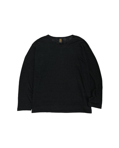lost & found Batoner Batoner Normandy Linen Basque Shirt Black