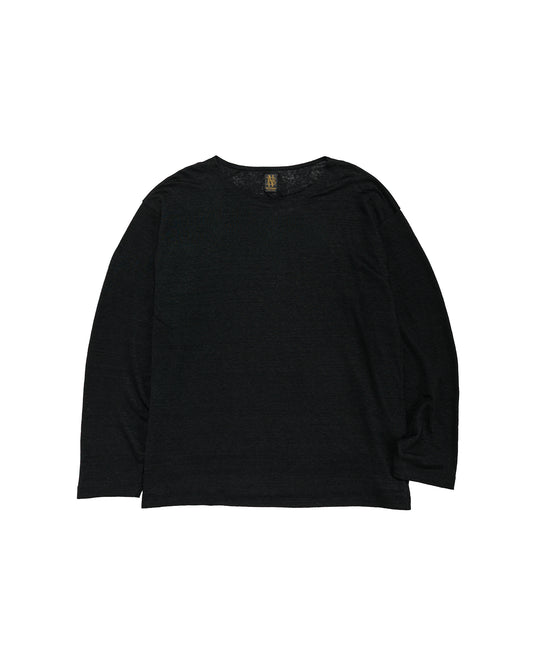 lost & found Batoner Batoner Normandy Linen Basque Shirt Black