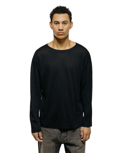 lost & found Batoner Batoner Normandy Linen Basque Shirt Black