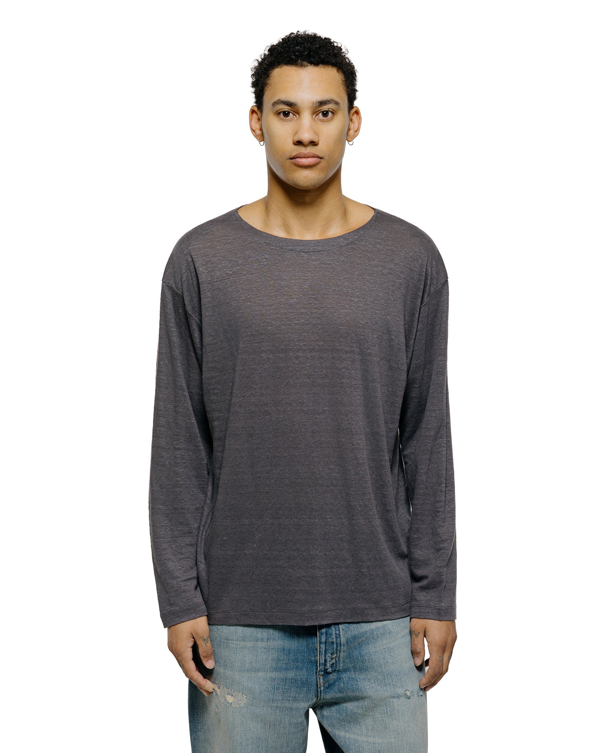 lost & found Batoner Batoner Normandy Linen Basque Shirt Gray