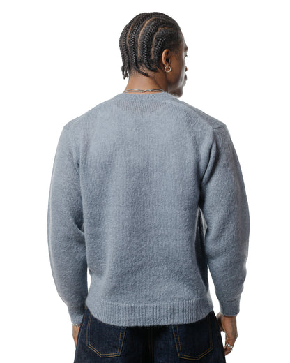 lost & found Batoner Batoner Pure Mohair Crew Neck Sax Gray