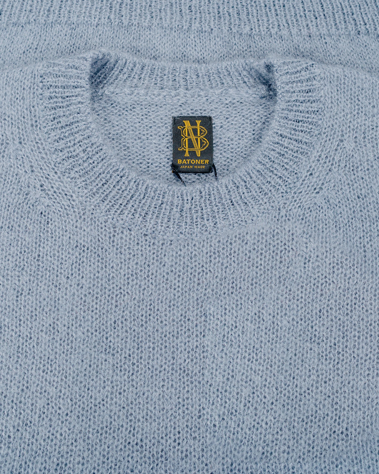 lost & found Batoner Batoner Pure Mohair Crew Neck Sax Gray