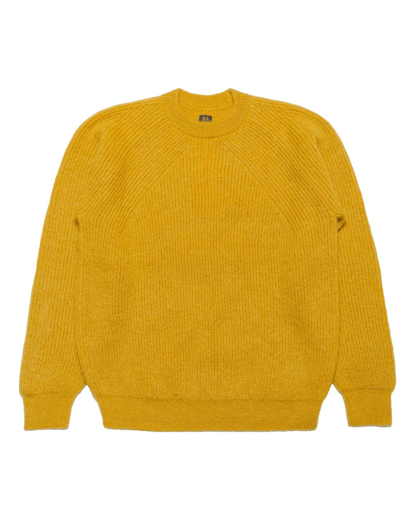 lost & found Batoner Batoner Pure Mohair Signature Crew Neck Yellow