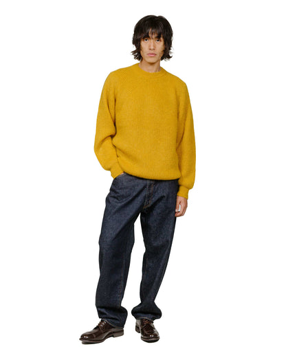 lost & found Batoner Batoner Pure Mohair Signature Crew Neck Yellow