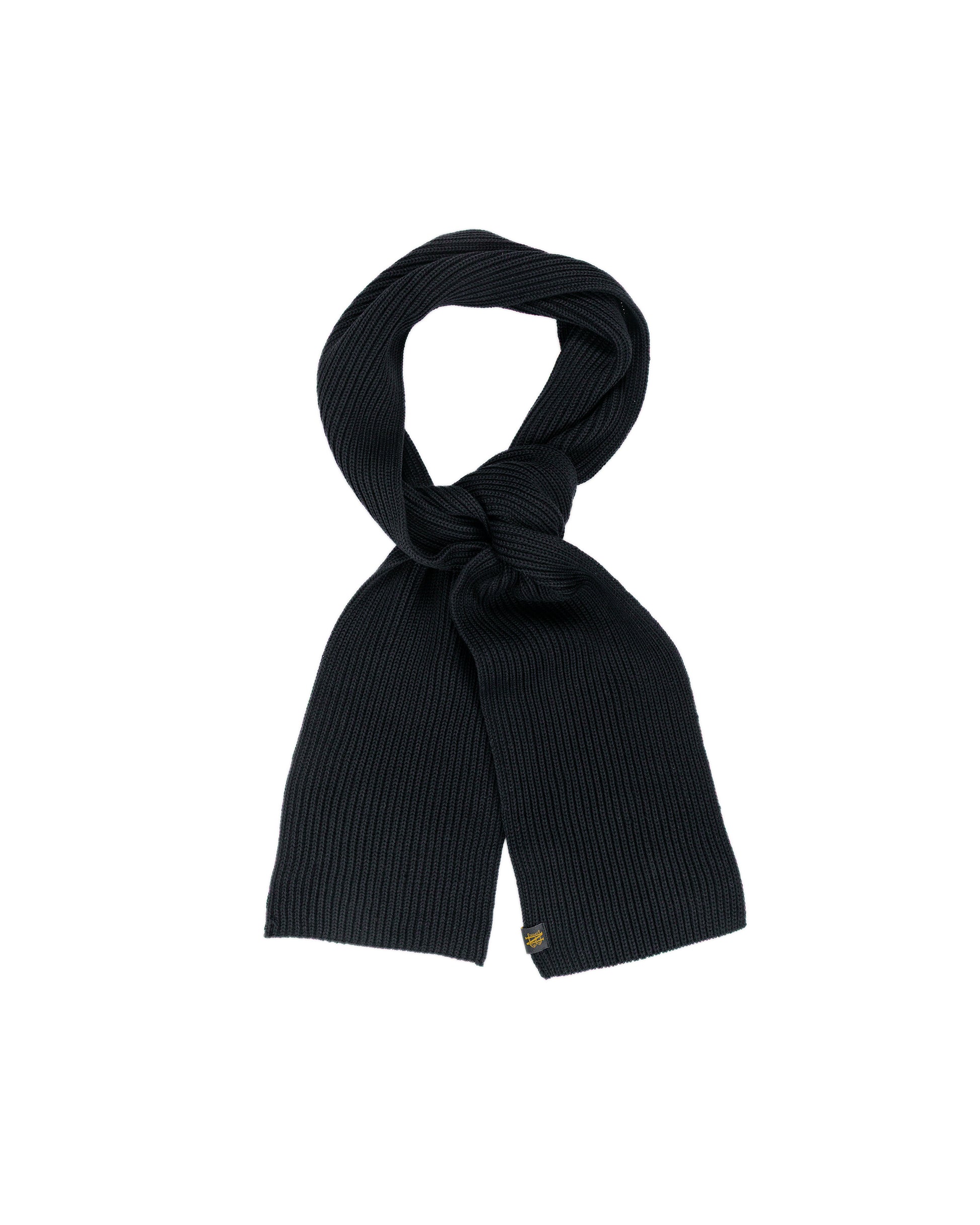 lost & found Batoner Batoner Solid Wool Rib Muffler Black
