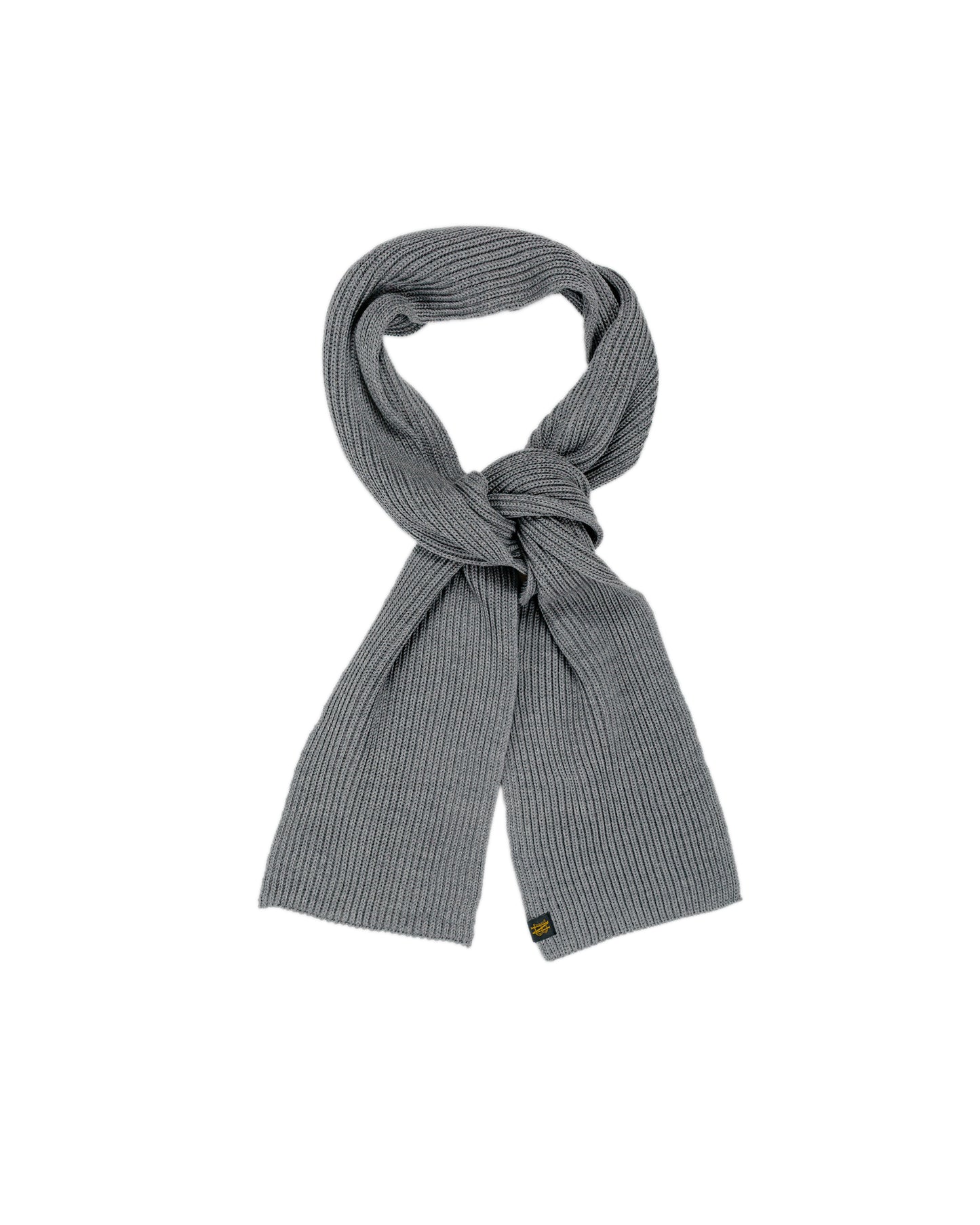 lost & found Batoner Batoner Solid Wool Rib Muffler Melange Gray