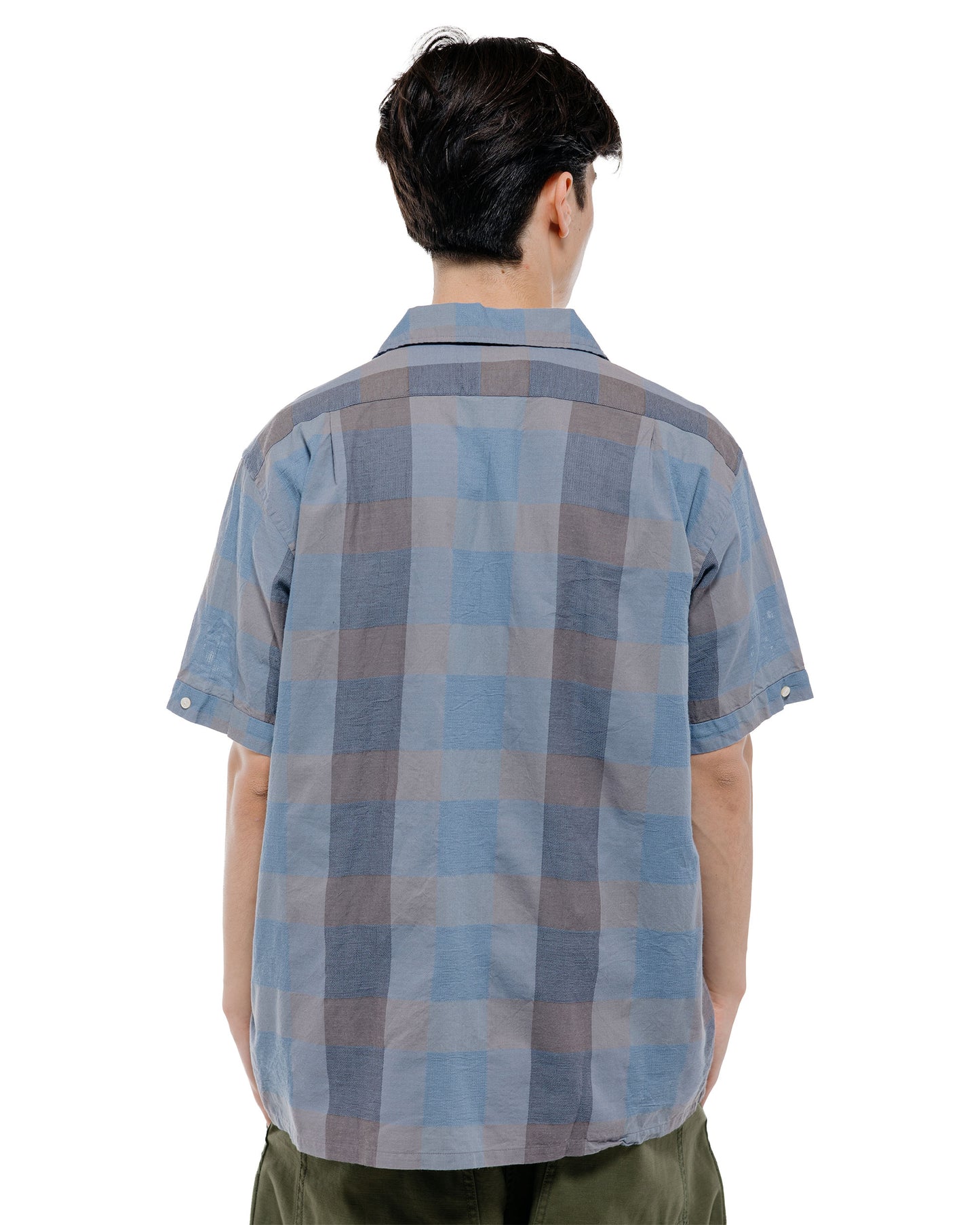 lost & found Beams Plus Beams Plus Italian Collar Indigo Panama Weave Plaid