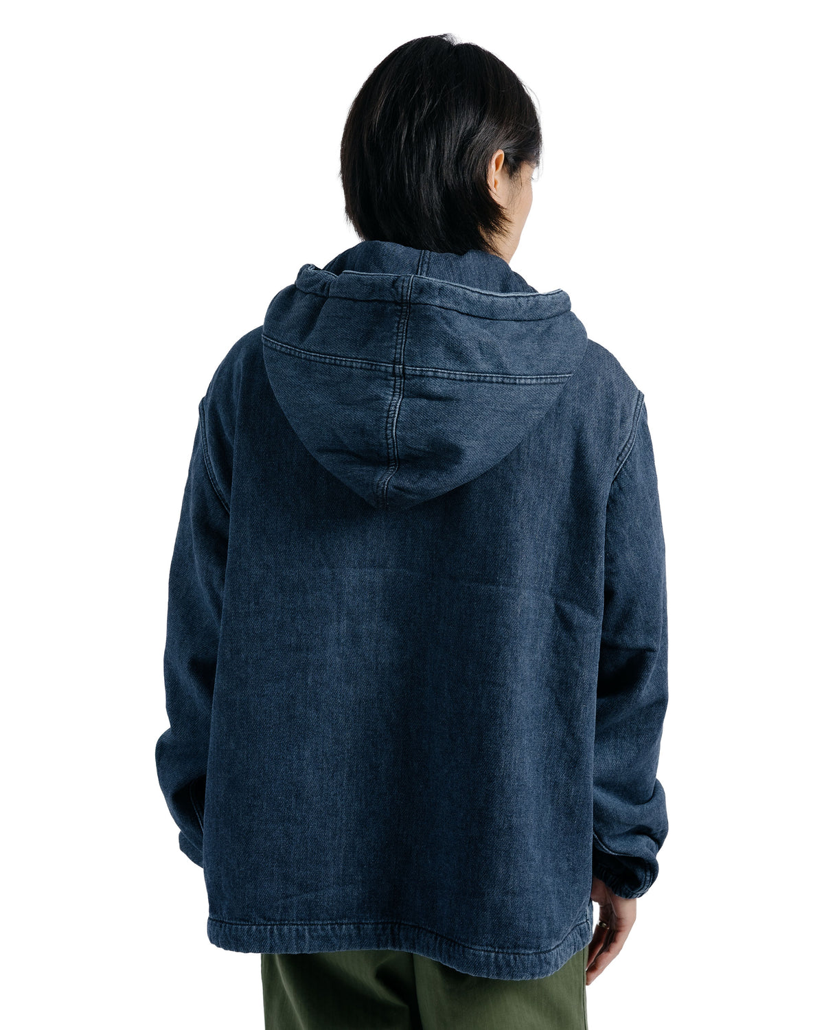 Beams Plus MIL Smock Denim Pile Fade Wash