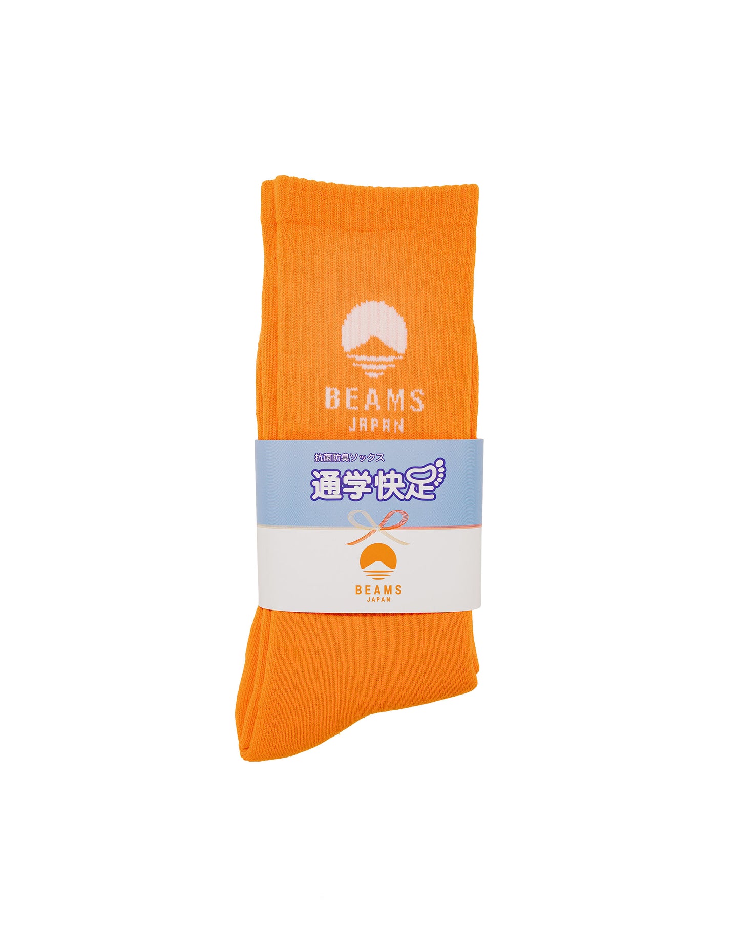 Beams Japan Logo Socks Orange