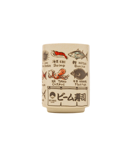 lost & found Beams Japan Beams Japan Sushi Teacup 'Fish Pattern'