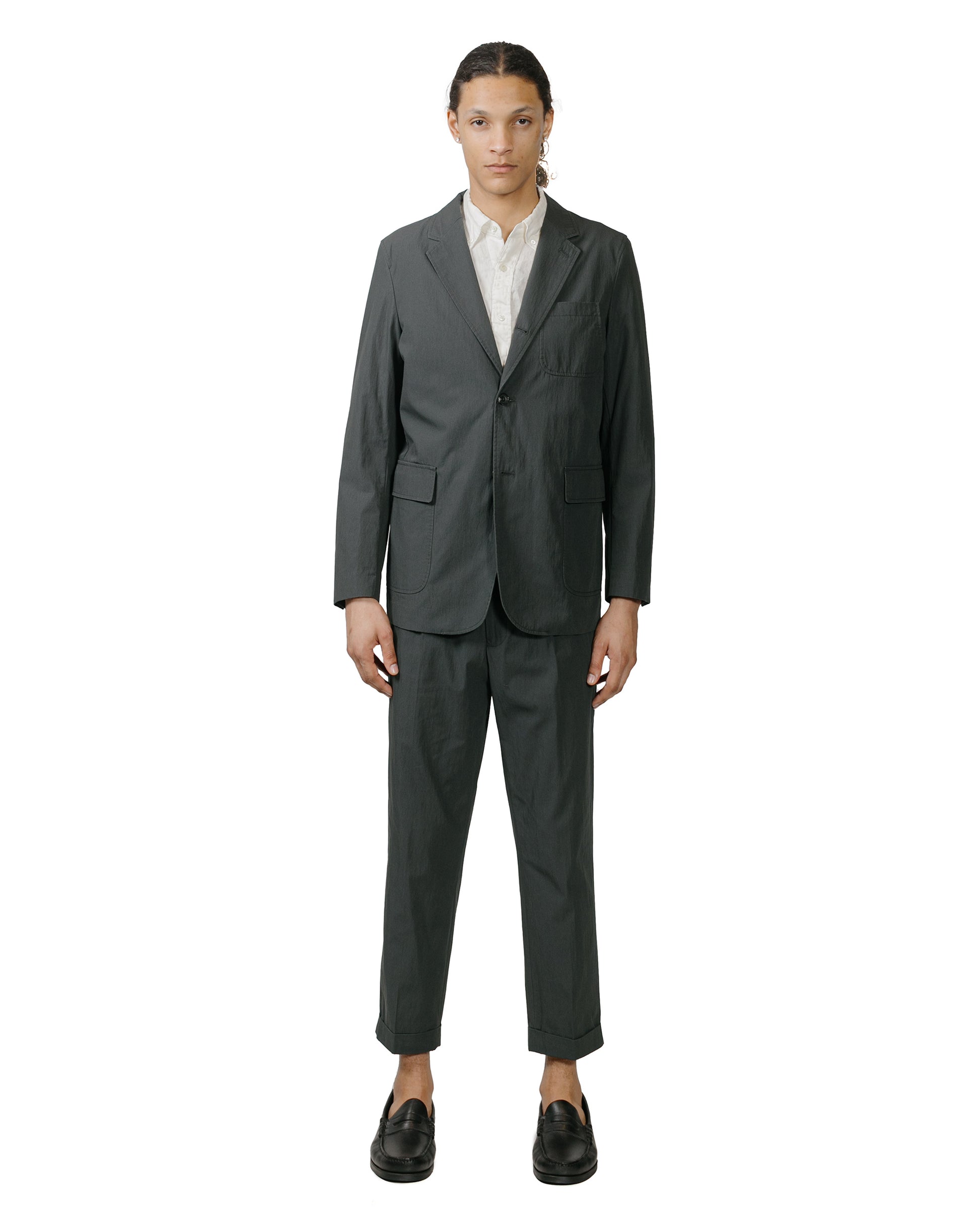 lost & found Beams Plus Beams Plus 1Pleat Travel Comfort Cloth Charcoal Grey