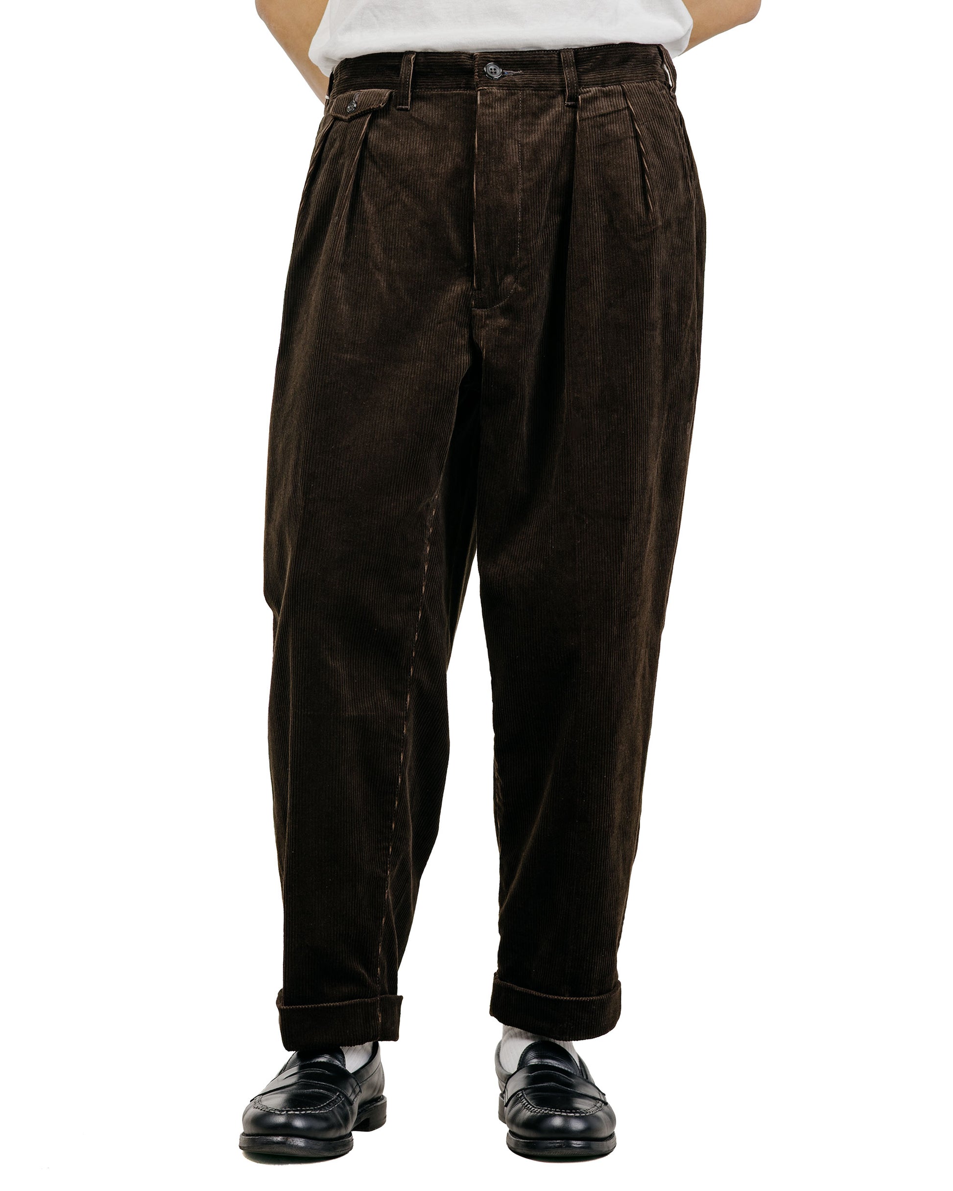 lost & found Beams Plus Beams Plus 2Pleats Corduroy Dark Brown