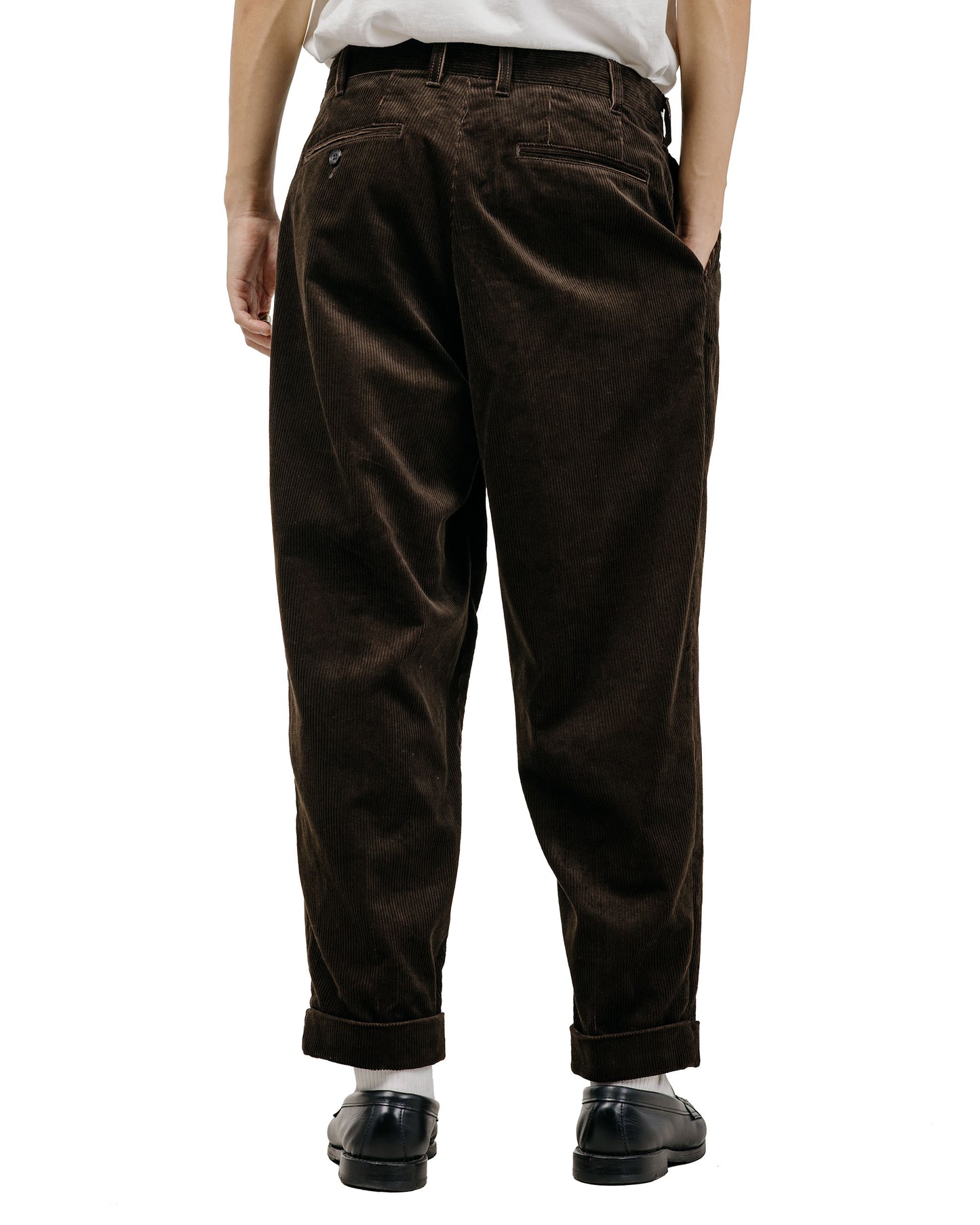 lost & found Beams Plus Beams Plus 2Pleats Corduroy Dark Brown