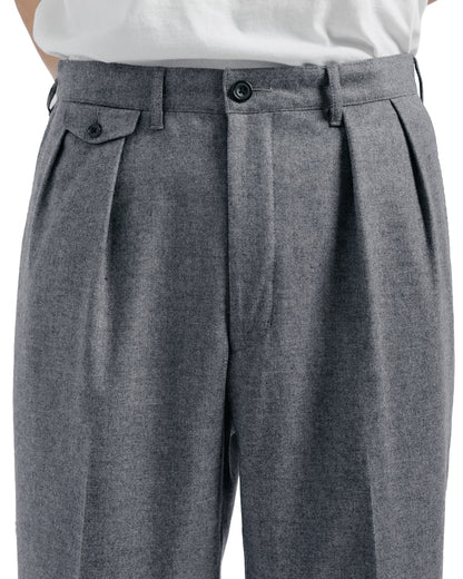 Beams Plus 2Pleats Flannel Grey