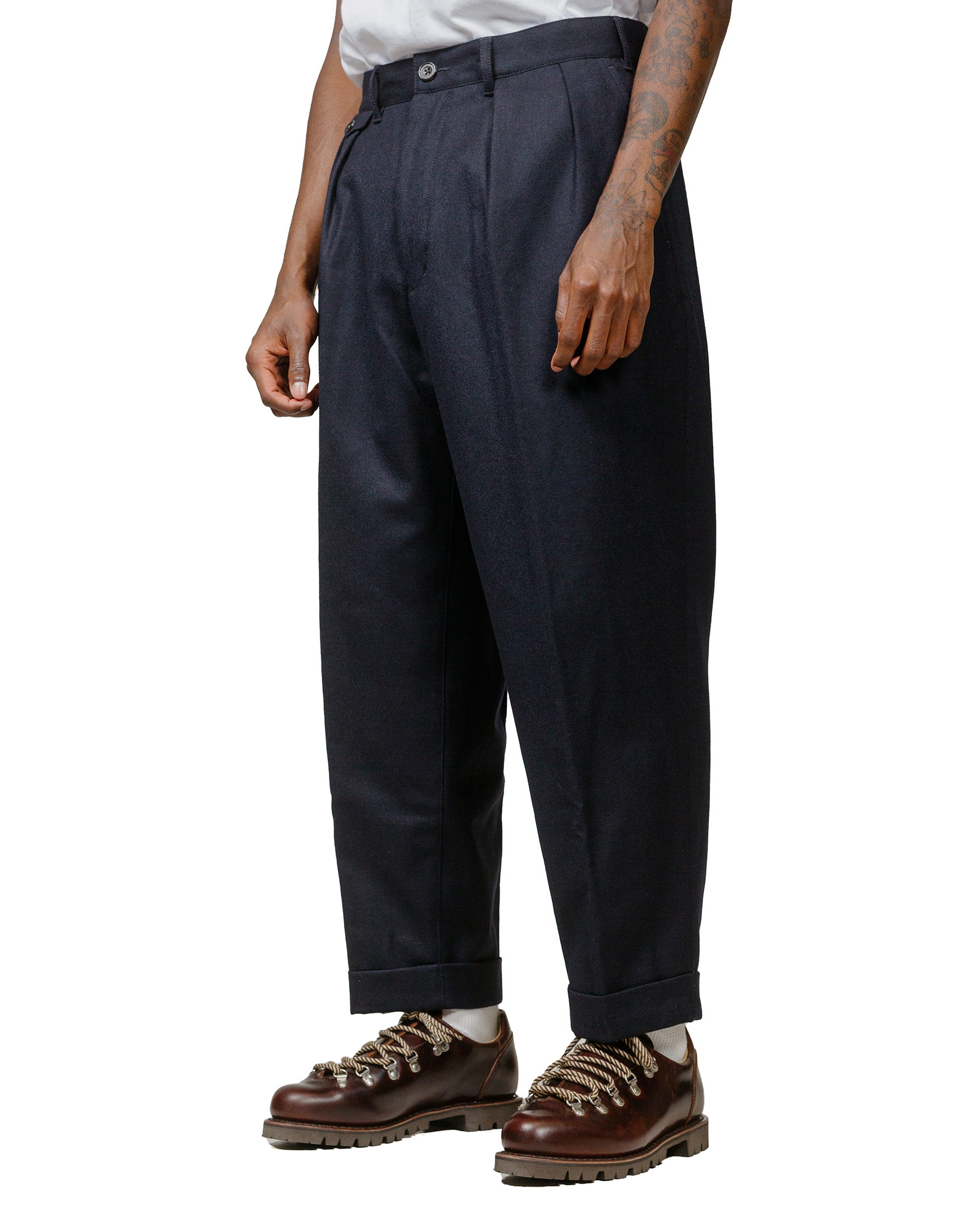 lost & found Beams Plus Beams Plus 2Pleats Flannel Navy