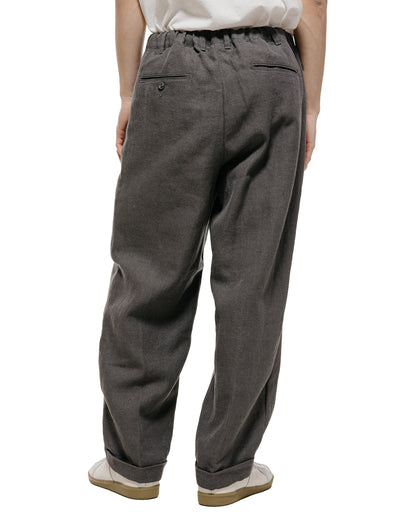 lost & found Beams Plus Beams Plus 2Pleats Relax Trousers Linen Cotton Grey