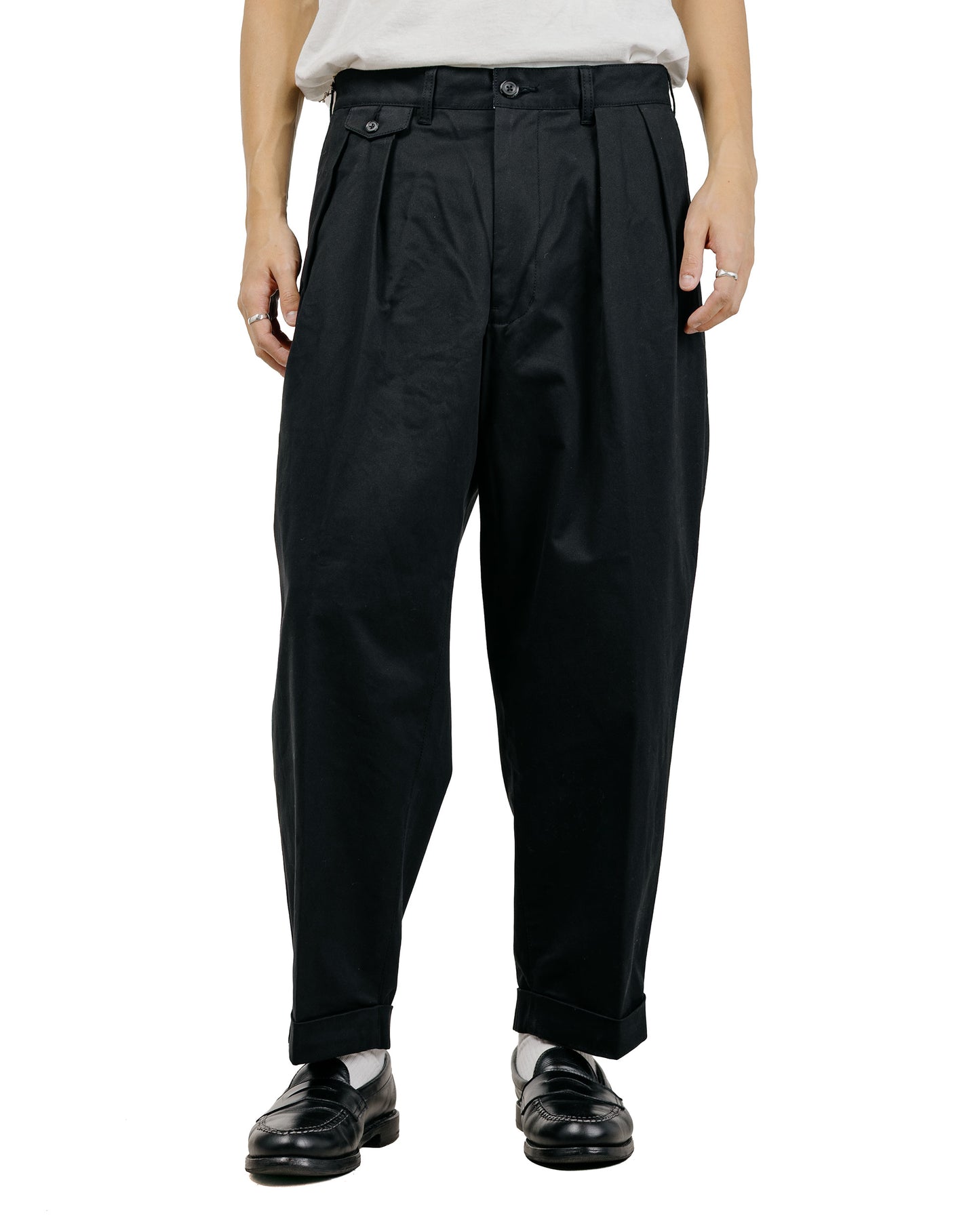 lost & found Beams Plus Beams Plus 2Pleats Twill Black