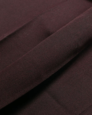 Beams Plus 2Pleats Uniform Serge Burgundy fabric
