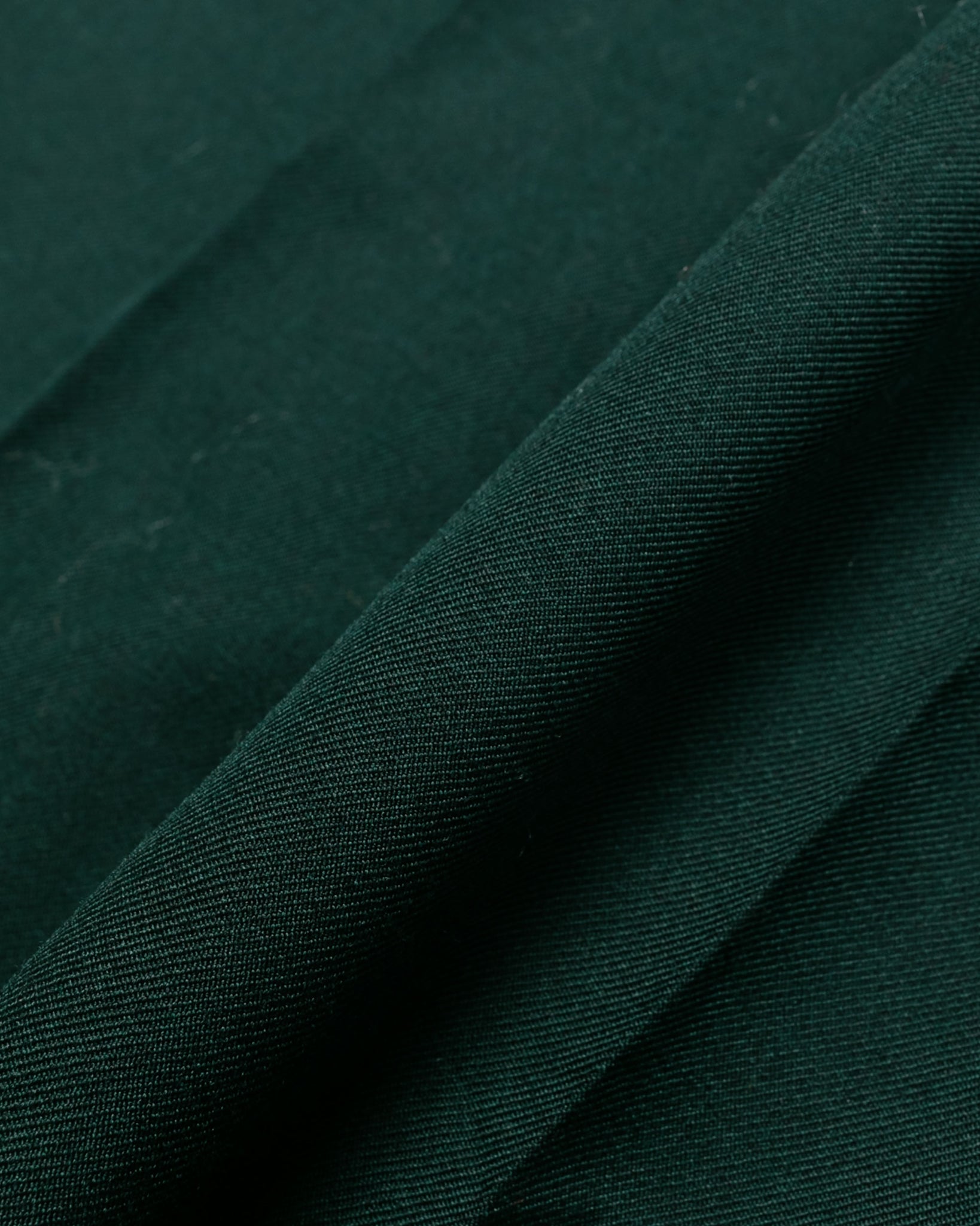 Beams Plus 2Pleats Uniform Serge Green fabric