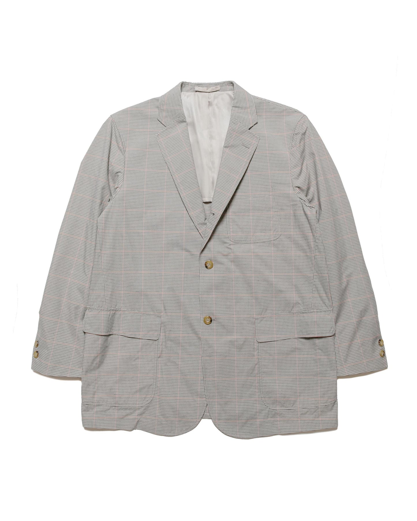 lost & found Beams Plus Beams Plus 3B Box-Fit Jacket TR Plaid Beige