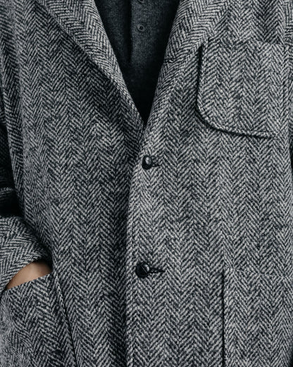 lost & found Beams Plus Beams Plus 4B Cuffs Jacket Herringbone Black