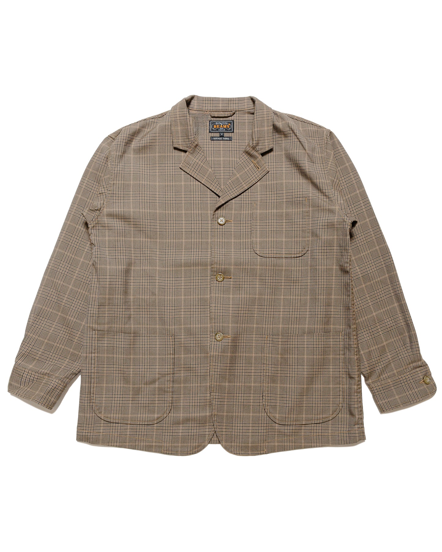lost & found Beams Plus Beams Plus 4B Cuffs Jacket TW Plaid Light Brown