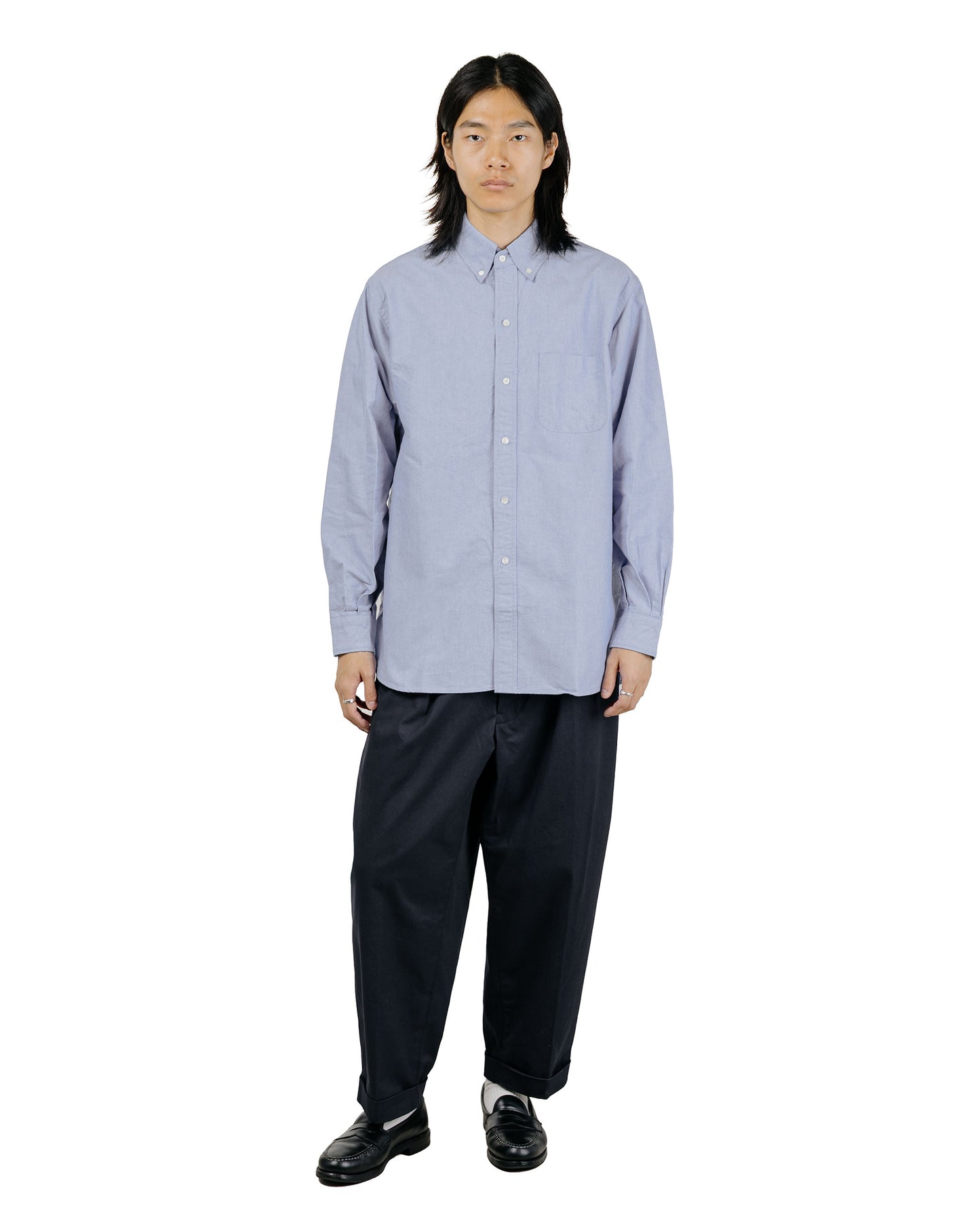 Beams Plus B.D. American Oxford Classic Fit Blue