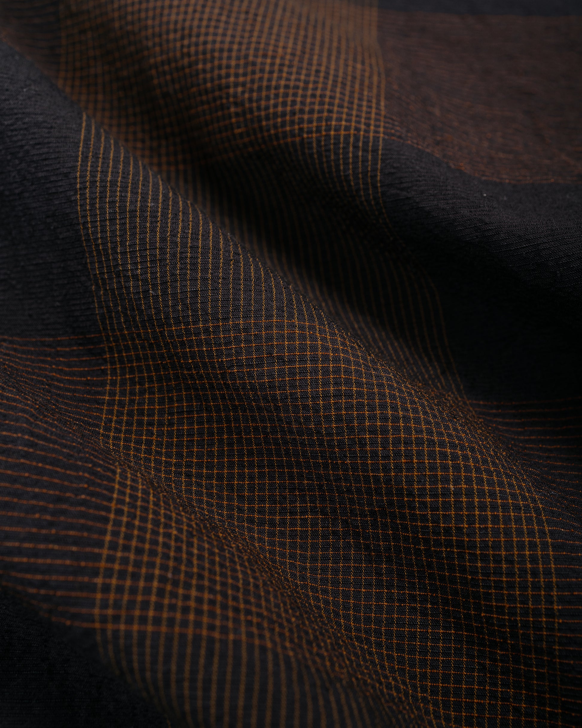 lost & found Beams Plus Beams Plus B.D. Classic Fit Cotton Linen Cord Check Black/Brown