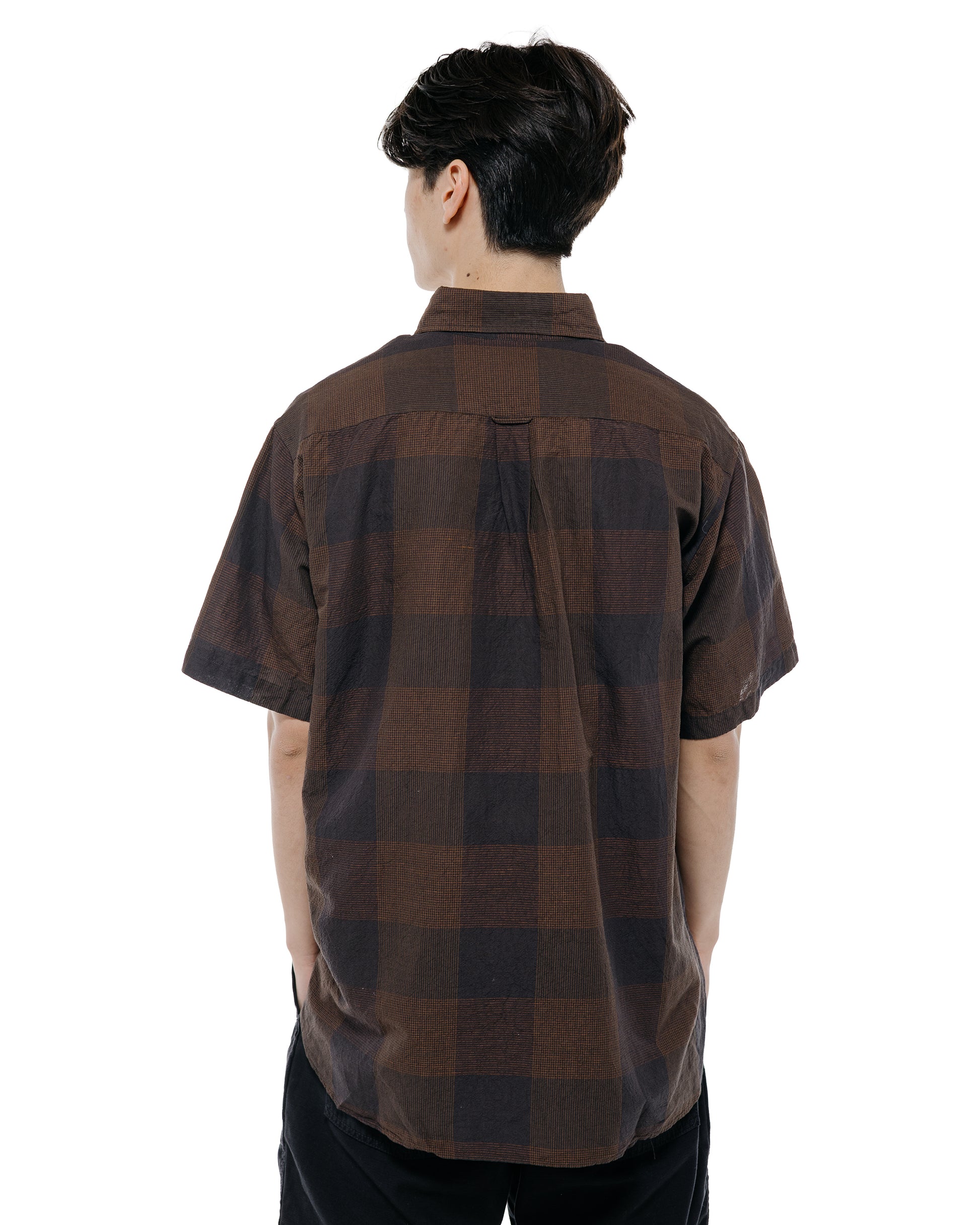 lost & found Beams Plus Beams Plus B.D. Classic Fit Cotton Linen Cord Check Black/Brown