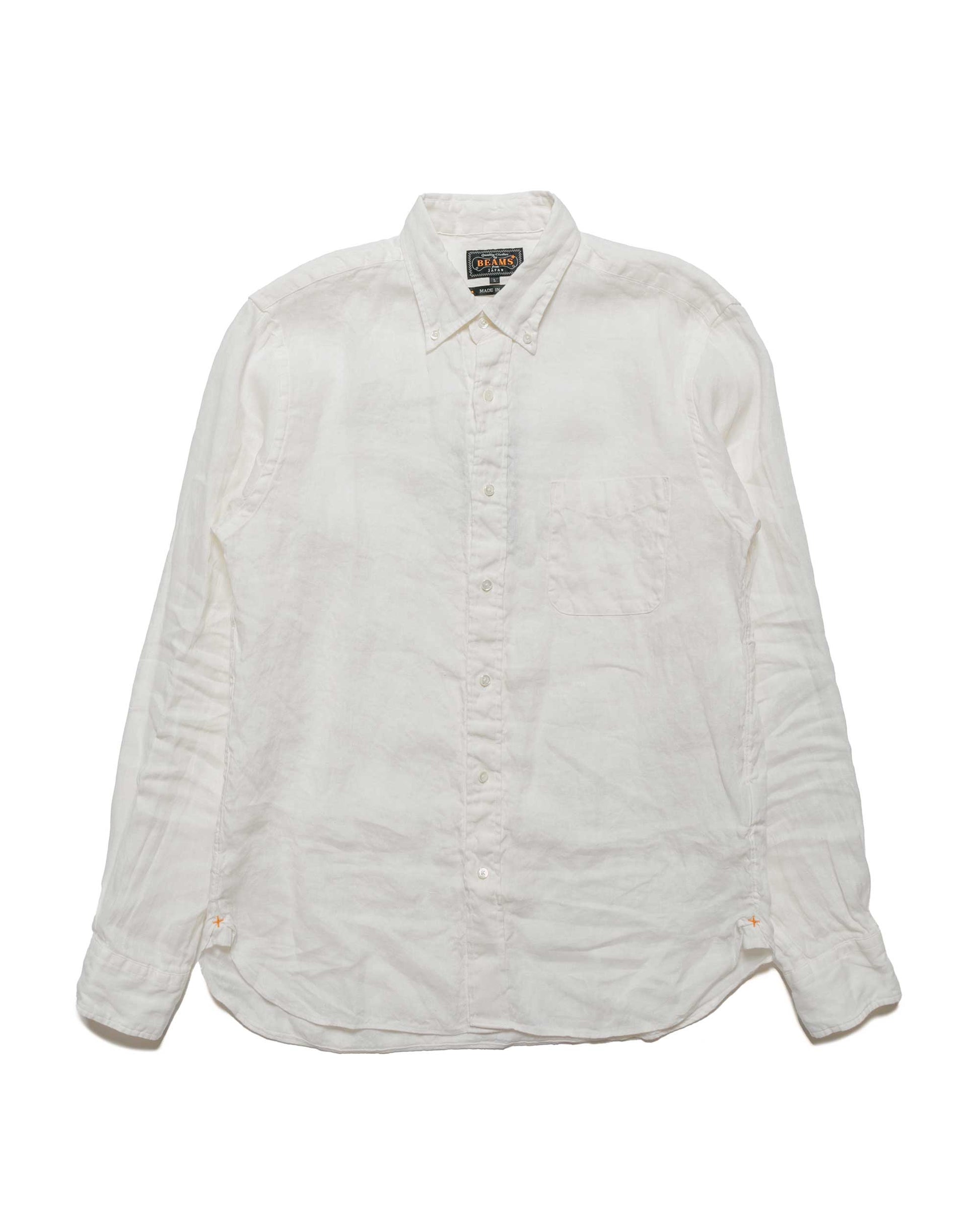 lost & found Beams Plus Beams Plus B.D. Linen Oxford White