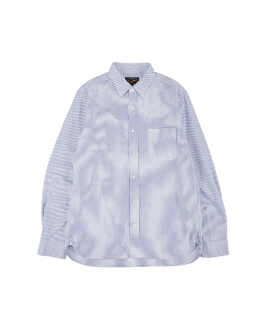 lost & found Beams Plus Beams Plus B.D. Oxford Candy Stripe Blue