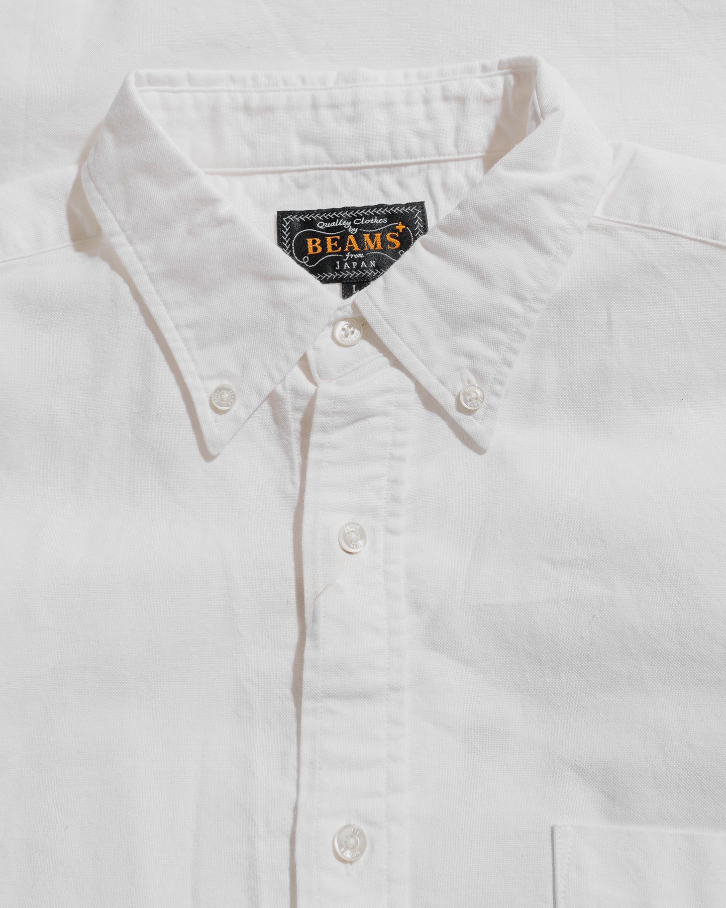 Beams Plus B.D. Oxford White