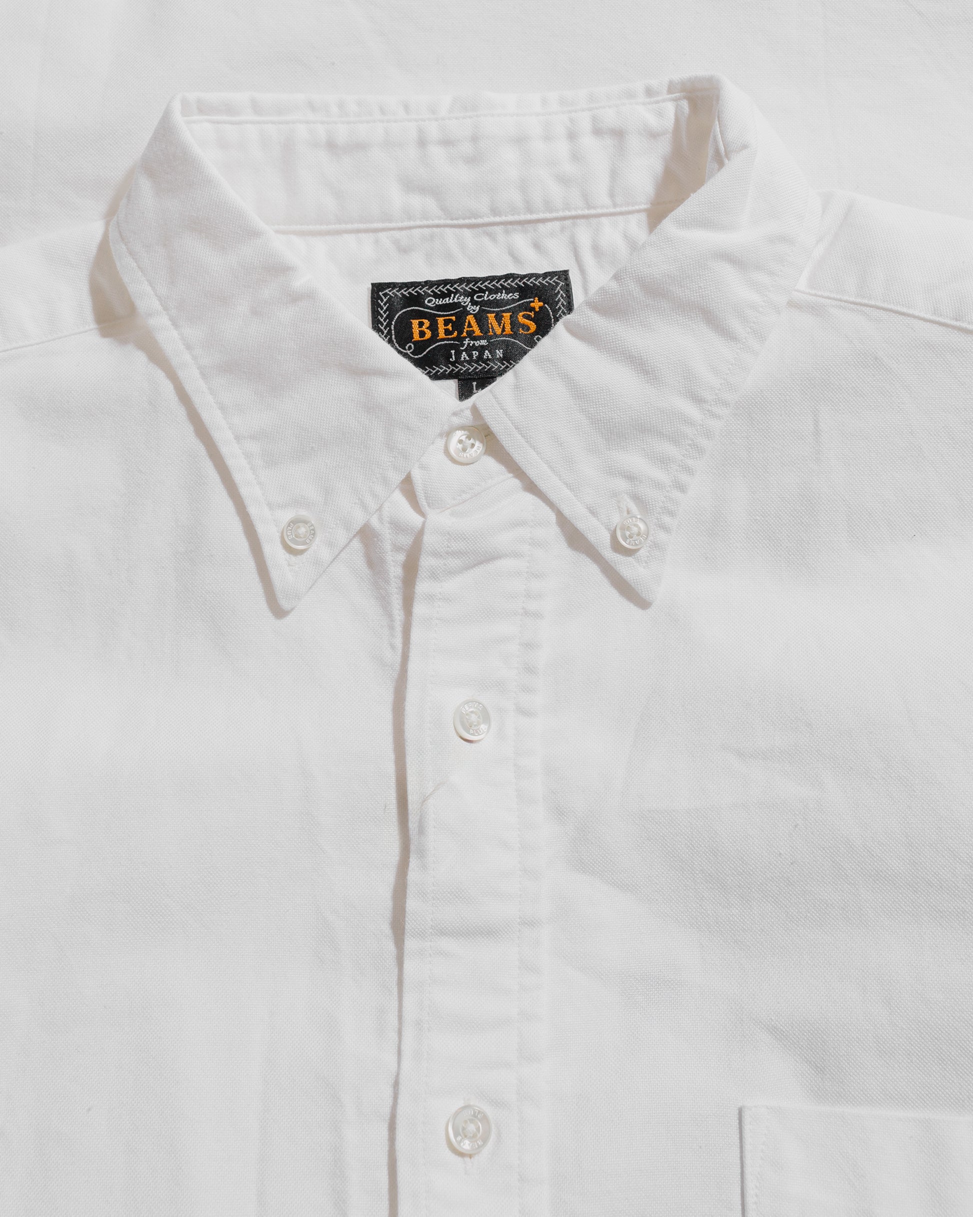 Beams Plus B.D. Oxford White