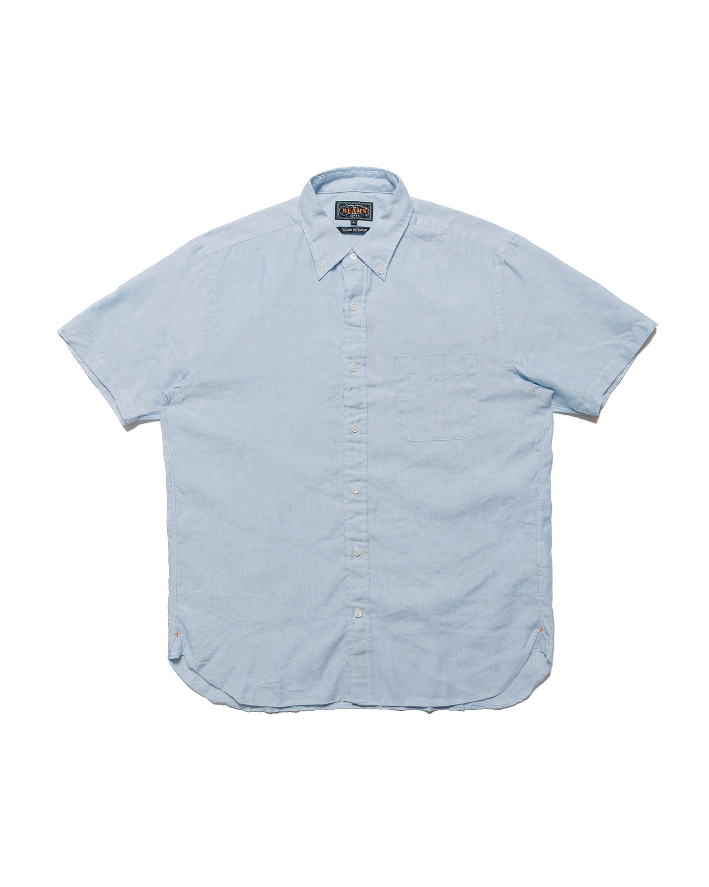 lost & found Beams Plus Beams Plus B.D. Short Sleeve COOLMAX® Linen Sax