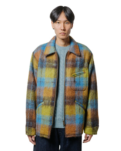 Beams Plus Brushed Mohair Plaid Sports Jacket BrownMulti
