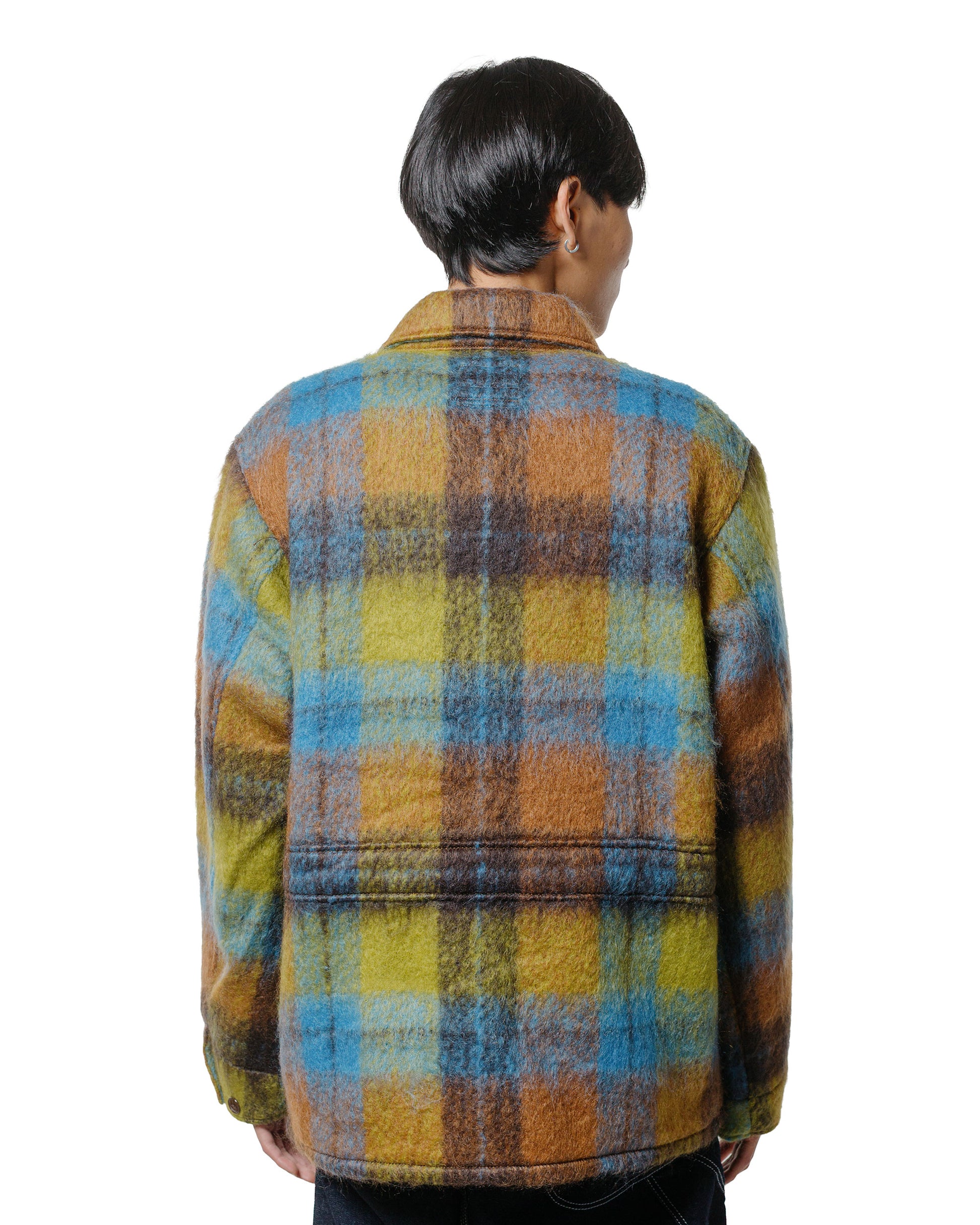 Beams Plus Brushed Mohair Plaid Sports Jacket BrownMulti