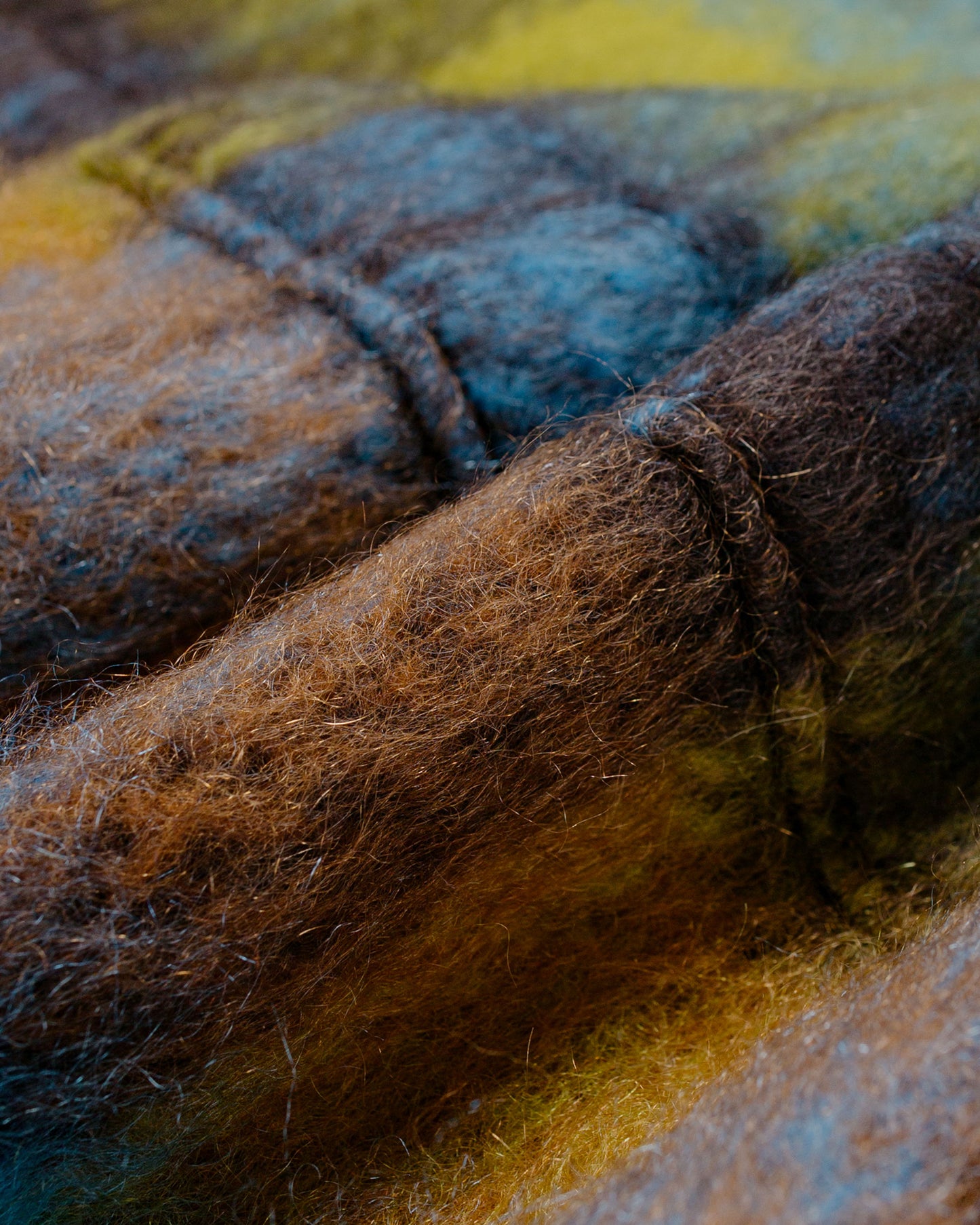 Beams Plus Brushed Mohair Plaid Sports Jacket Brown/Multi