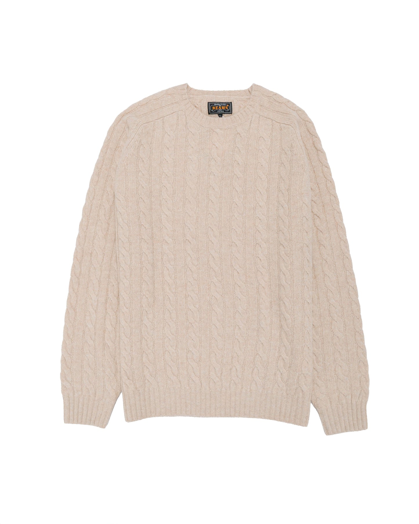 lost & found Beams Plus Beams Plus Cable Crew 5G Beige