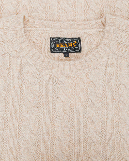 lost & found Beams Plus Beams Plus Cable Crew 5G Beige