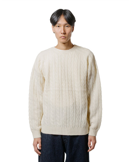 lost & found Beams Plus Beams Plus Cable Crew 5G Off White