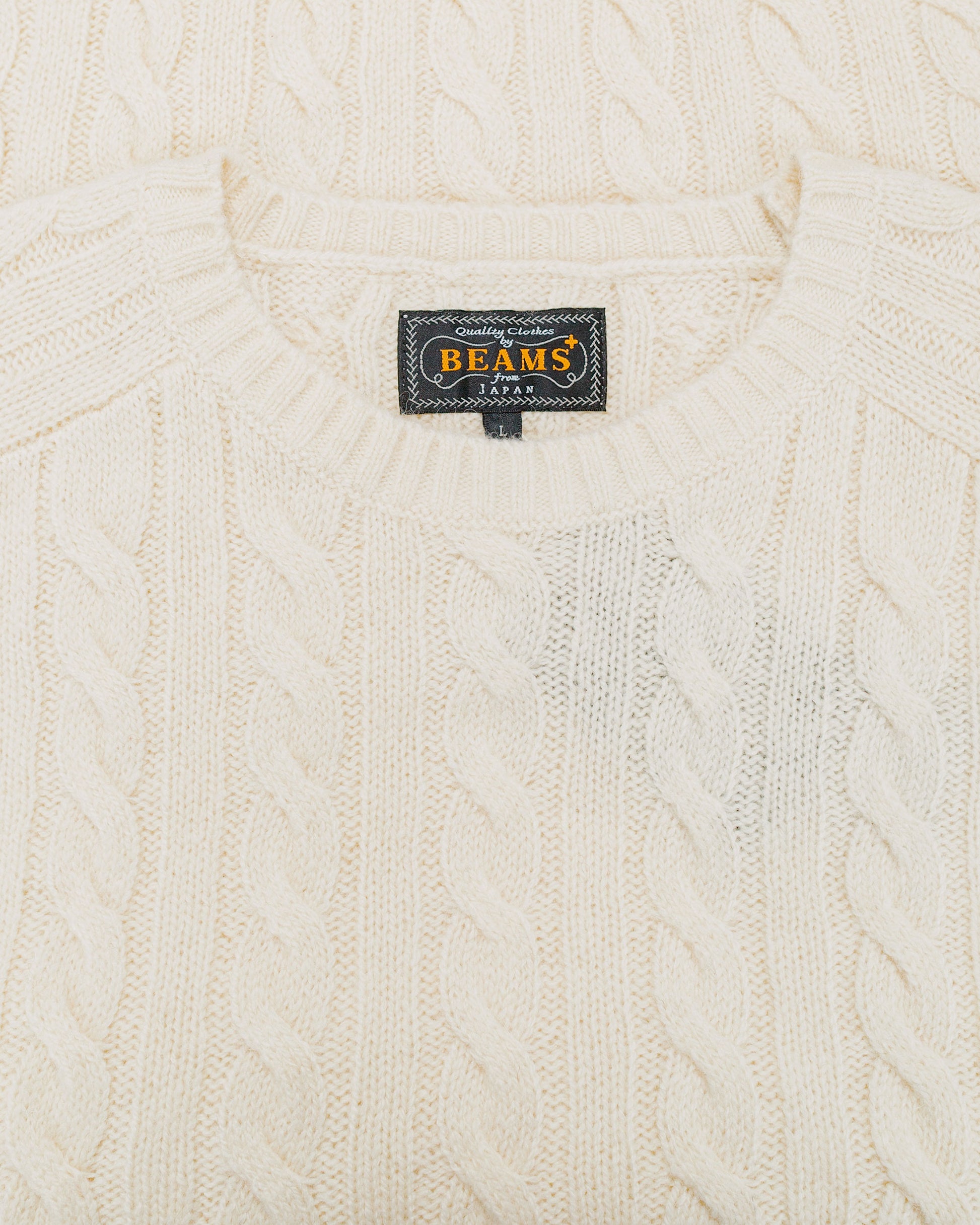 lost & found Beams Plus Beams Plus Cable Crew 5G Off White