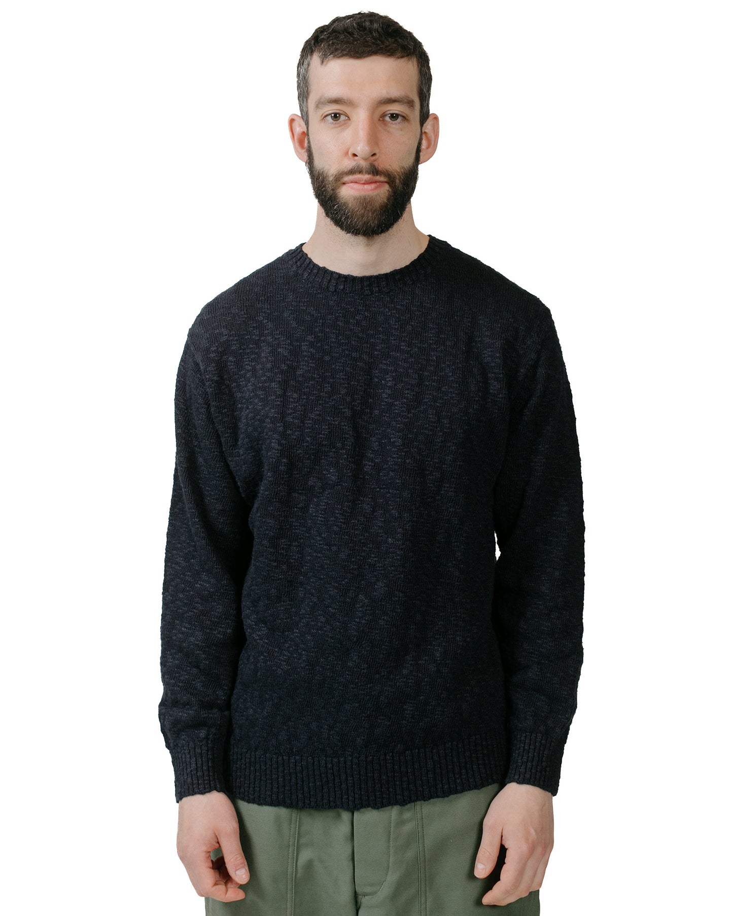 lost & found Beams Plus Beams Plus Crew Cotton Hemp 5G Navy