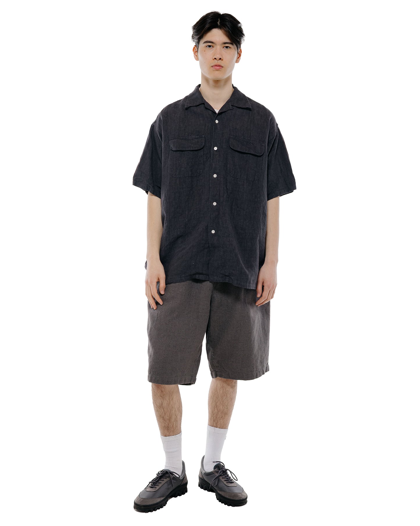 lost & found Beams Plus Beams Plus Easy Shorts Cotton Linen Grey